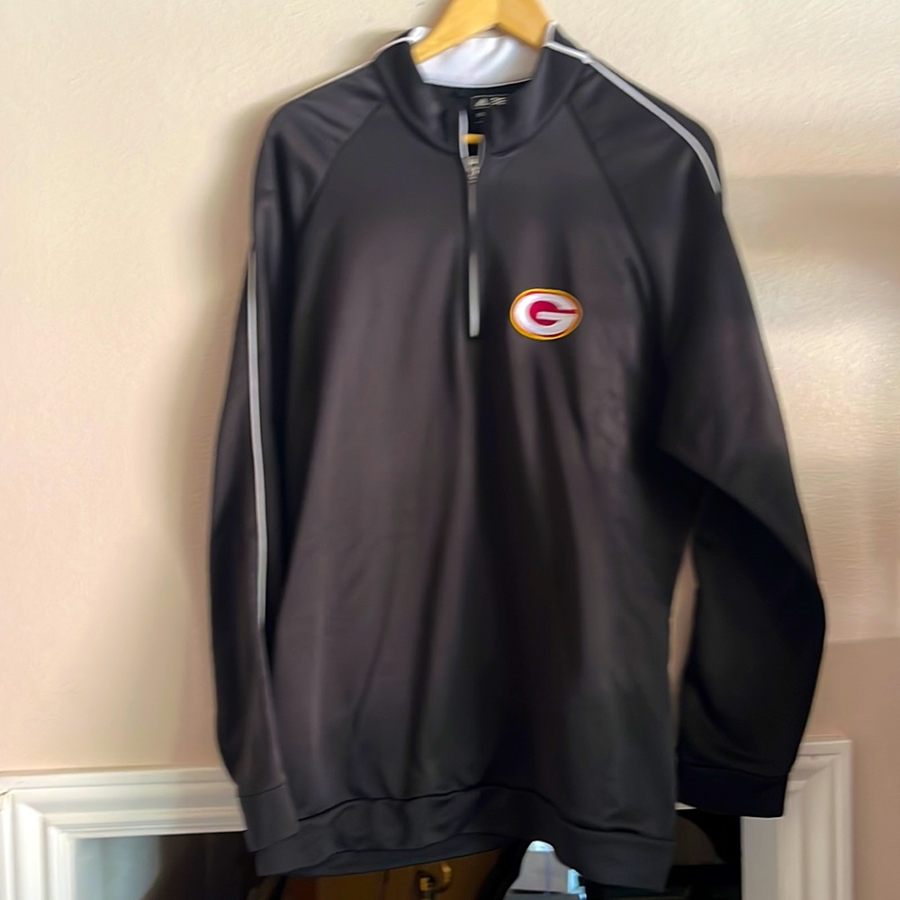 ADIDAS Climalite golf long sleeve pullover. GreenBay Packer Logo, size large.